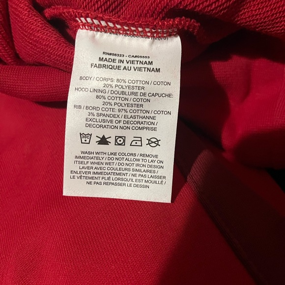 Jordan red hoodies for men-Size :Small - Picture 2 of 4